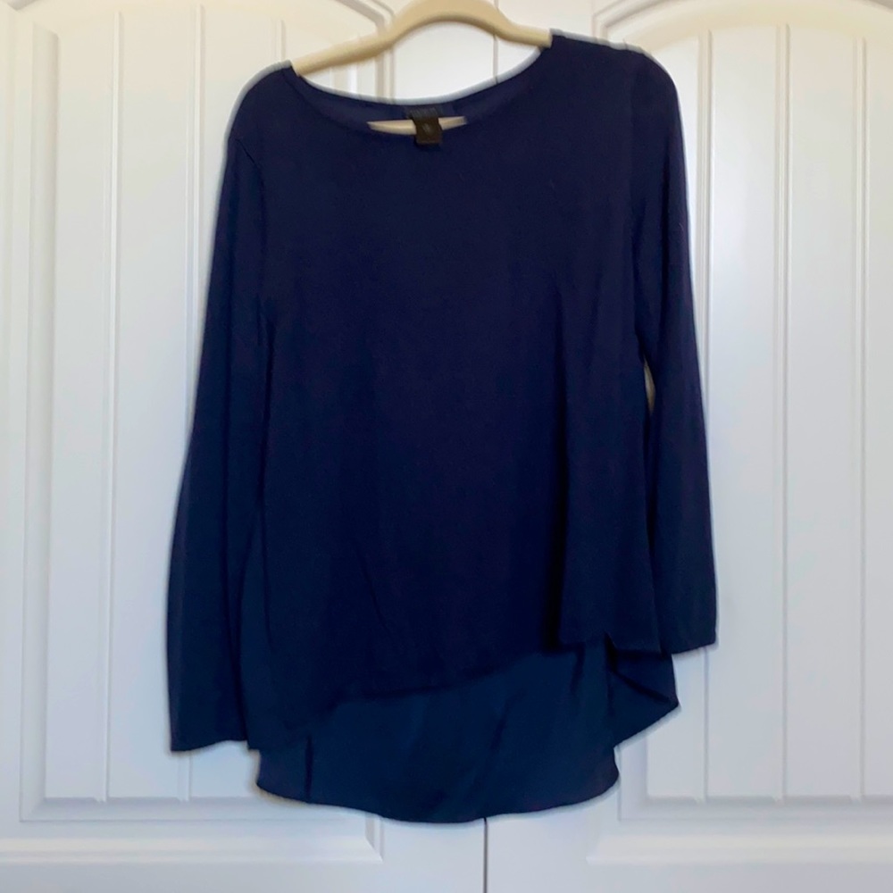 Blue sweater with shear back.  Ann Taylor size XL